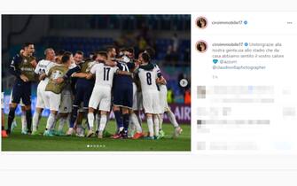 Il post su Instagram di Ciro Immobile dopo la vittoria dell'Italia sulla Turchia a Euro 2020