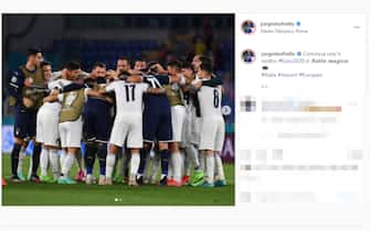 Il post su Instagram di Jorginho dopo la vittoria dell'Italia sulla Turchia a Euro 2020