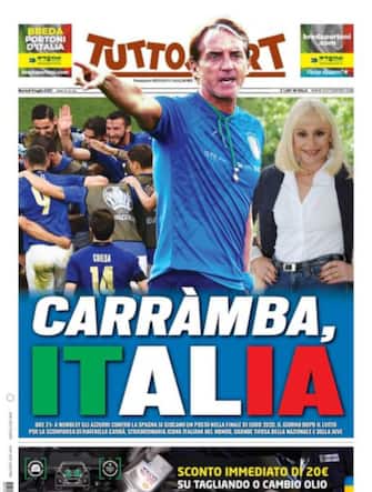 La prima pagina di Tuttosport dedicata a Raffaella Carrà