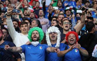 Tifosi italiani allo stadio di Wembley durante Italia-Spagna di Euro 2020