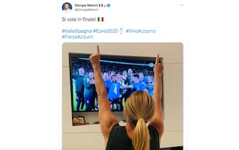 Italia-Spagna. Le reazioni sui social: Giorgia Meloni