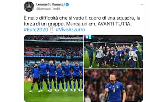 Italia-Spagna. Le reazioni sui social: Leonardo Bonucci