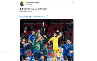 Italia-Spagna. Le reazioni sui social: Giorgio Chiellini