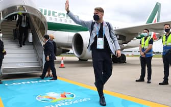 LONDON, ENGALND - JULY 10: Ciro Immobile of Italy arrives at Luton Airport on July 10, 2021 in London, England. (Photo by Claudio Villa/Getty Images)