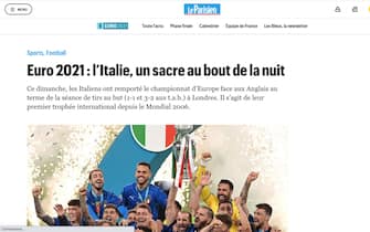La home page del sito di Le Parisien su Euro 2020