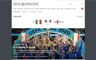 La home page del sito del Zeit su Euro 2020