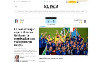La home page del sito di El Pais su Euro 2020