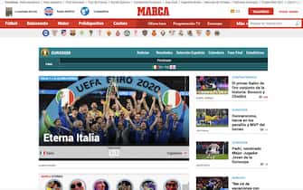 La home page del sito Marca su Euro 2020