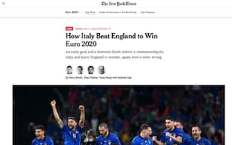 La home page del sito del Nyt su Euro 2020