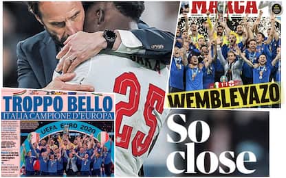 Europei, da trionfo Italia a lacrime inglesi: le prime pagine di oggi