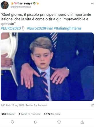 meme su italia inghilterra con il principe George
