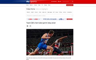 Il sito di Sky Sports sull'oro dell'Italia nella staffetta 4x100 a Tokyo 2020