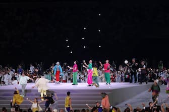 epa09405932 Artists perform during the Closing Ceremony of the Tokyo 2020 Olympic Games at the Olympic Stadium in Tokyo, Japan, 08 August 2021.  EPA/HEDAYATULLAH AMID