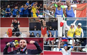 La Nazionale italiana di calcio campione agli Europei 2021 e alcuni atleti medagliati alle Olimpiadi di Tokyo
