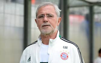 MUNICH, GERMANY - JUNE 01: Assistant coach Gerd Mueller of Muenchen looks on prior to the second relegation leg between Bayern Muenchen II and Fortuna Koeln at Stadion An Der Gruenwalder Strasse on June 1, 2014 in Munich, Germany.  (Photo by Micha Will/Bongarts/Getty Images)