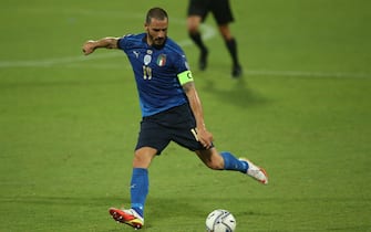 Florence, Italy - 02.09.2021: LEONARDO BONUCCI (ITALY) in action during the European qualifiers EQ Qatar 2022 football match between ITALY VS BULGARIA at Artemio Franchi stadium in Rome on september 02th, 2021.