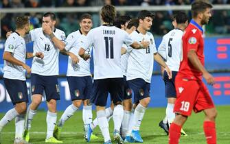 Italia-Armenia 9-1 del 2019 Esultanza degli azzurri in Italia-Armenia 9-1 del 2019
