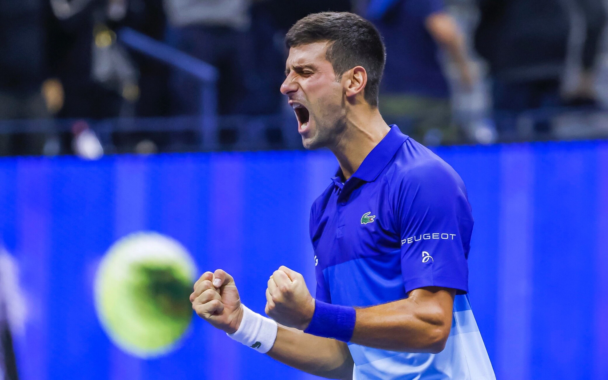 Novak Djokovic dopo la vittoria contro Zverev Novak Djokovic
