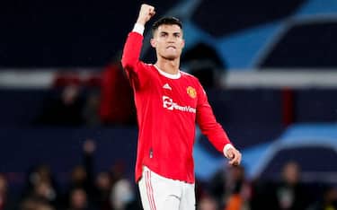 MANCHESTER, UNITED KINGDOM - SEPTEMBER 29: Cristiano Ronaldo of Manchester United during the UEFA Champions League  match between Manchester United v Villarreal at the Old Trafford on September 29, 2021 in Manchester United Kingdom (Photo by David S. Bustamante/Soccrates/Getty Images)