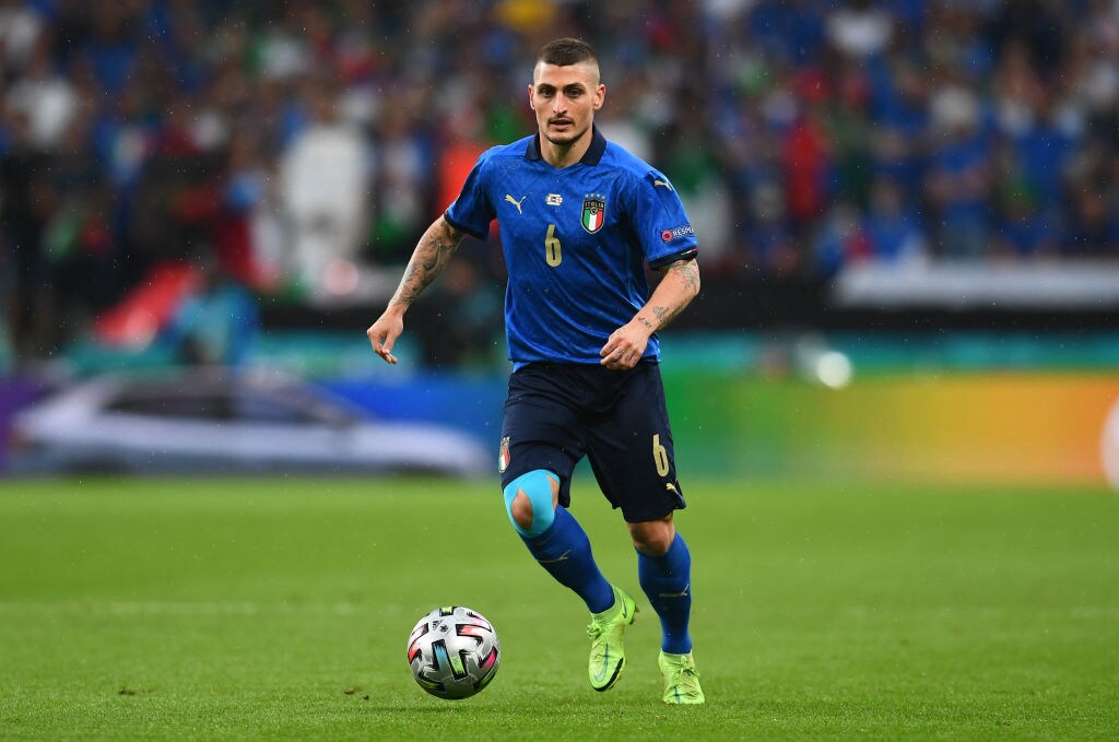 Marco Verratti con la maglia della Nazionale italiana