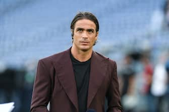 Former player Alessandro Matri became TV commentator for DAZN during the Serie A match between SS Lazio and Cagliari Calcio at Stadio Olimpico, Rome, Italy on 19 September 2021. (Photo by Giuseppe Maffia/NurPhoto via Getty Images)