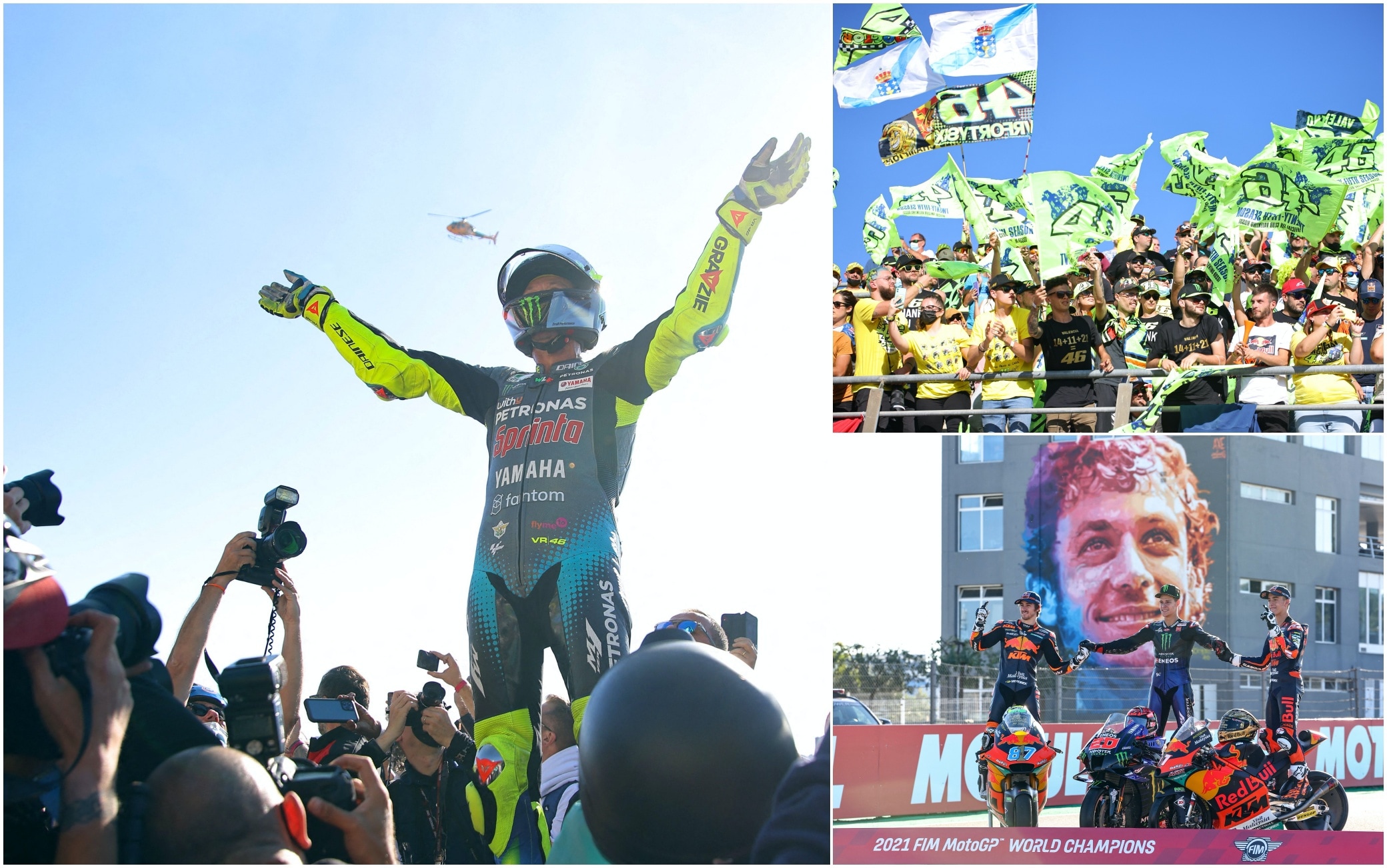 Valentino Rossi ultimo Gp, giro d'onore e saluto ai tifosi a Valencia. FOTO  | Sky TG24