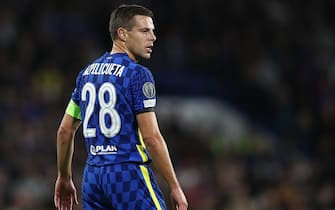 London, England, 20th October 2021. CÃ©sar Azpilicueta of Chelsea  during the UEFA Champions League match at Stamford Bridge, London. Picture credit should read: Paul Terry / Sportimage via PA Images via PA Images