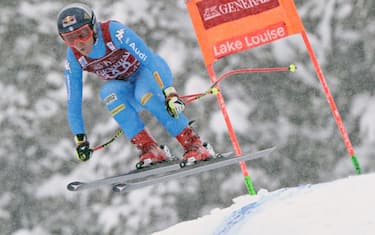 LAKE LOUISE, CANADA - DECEMBER 4: Sofia Goggia of Italy in action during the Audi FIS Alpine Ski World Cup Women's Downhill on December 4, 2021 in Lake Louise Canada. (Photo by Christophe Pallot/Agence Zoom/Getty Images)