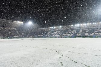 BERGAMO, ITALY - DECEMBER 08: A general view of Gewiss Stadium prior to the UEFA Champions League group F match between Atalanta and Villarreal CF on December 8, 2021 in Bergamo, Italy. (Photo by Marcio Machado/Eurasia Sport Images/Getty Images)