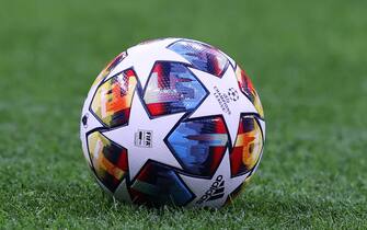 The Adidas official UEFA Champions League match ball Saint Petersburg 22 Final seen during the UEFA Champions League 2021/22 Round of 16 - First leg football match between FC Internazionale and Liverpool FC at Giuseppe Meazza Stadium.
(Final score; FC Internazionale 0:2 Liverpool FC)