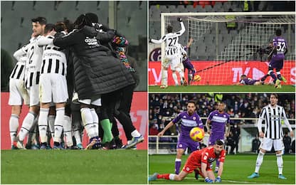 Coppa Italia, Fiorentina-Juve 0-1: i bianconeri vincono nel recupero