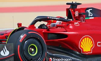 Ferrari's Monegasque driver Charles Leclerc drives during the first day of Formula One (F1) pre-season testing at the Bahrain International Circuit in the city of Sakhir on March 12, 2021. (Photo by Giuseppe CACACE / AFP) (Photo by GIUSEPPE CACACE/AFP via Getty Images)