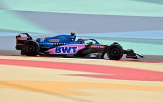 Alpine's French driver Esteban Ocon competes during the first day of Formula One (F1) pre-season testing at the Bahrain International Circuit in the city of Sakhir on March 12, 2021. (Photo by Mazen Mahdi / AFP) (Photo by MAZEN MAHDI/AFP via Getty Images)