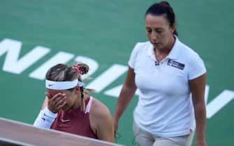 Victoria Azarenka in lacrime a Indian Wells