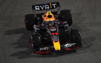 epa09836045 Mexican Formula One driver Sergio Perez of Red Bull Racing in action during qualifying for the Formula One Grand Prix of Bahrain at the Bahrain International Circuit in Sakhir, Bahrain, 19 March 2022.  EPA/ALI HAIDER