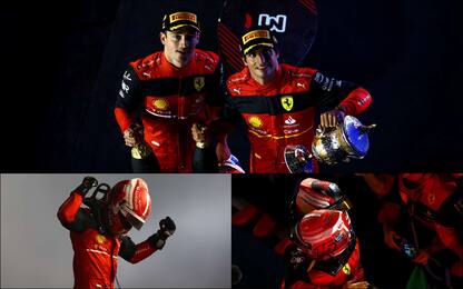 F1, doppietta Ferrari in Bahrain: il trionfo di Leclerc e Sainz. FOTO