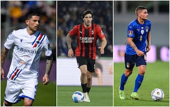 Stefano Sensi (Sampdoria), Sandro Tonali (Milan), Marco Verratti (Paris Saint Germain)