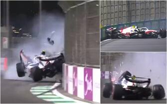 L'incidente di Schumacher durante le qualifiche F1 di Jeddah
