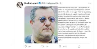 Il messaggio di Hirving Lozano su Twitter per la morte di Raiola