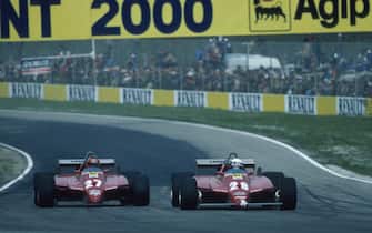 Formel 1, Grand Prix San Marino 1982, Imola, 25.04.1982Didier Pironi, Ferrari 126C2Gilles Villeneuve, Ferrari 126C2www.hoch-zwei.net ,copyright: HOCH ZWEI / Ronco