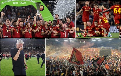 La Roma vince la Conference League, festa a Tirana e in Italia. FOTO