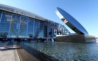 during the NFC Wildcard Playoff Game at AT&T Stadium on January 4, 2015 in Arlington, Texas.
