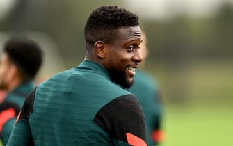 KIRKBY, ENGLAND - MAY 20: (THE SUN OUT, THE SUN ON SUNDAY OUT) Divock Origi of Liverpool during a training session at AXA Training Centre on May 20, 2022 in Kirkby, England. (Photo by Andrew Powell/Liverpool FC via Getty Images)