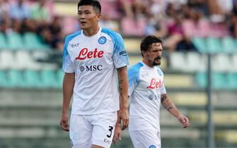 1412716529 CASTEL DI SANGRO, ITALY - AUGUST 03: Minjae Kim of SSC Napoli during SSC Napoli v Girona - Pre-Season Friendly at the Stadio Teofilo Patini on August 03, 2022 in Castel di Sangro, Italy. œ (Photo by Danilo Di Giovanni/Getty Images)