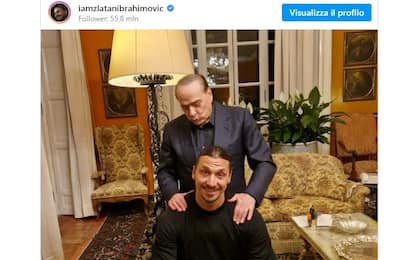 Ibrahimovic a casa di Berlusconi: "Qui per insegnargli come si gioca"