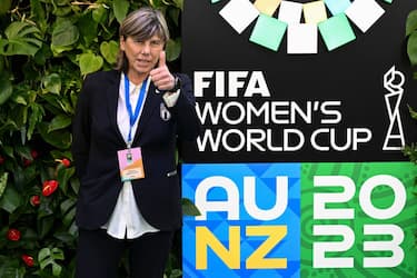 Italy's coach Milena Bertolini arrives for the football draw ceremony of the Australia and New Zealand 2023 FIFA Women's World Cup at the Aotea Centre in Auckland on October 22, 2022. (Photo by WILLIAM WEST / AFP) (Photo by WILLIAM WEST/AFP via Getty Images)