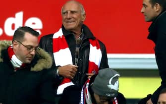 MUNICH, GERMANY - DECEMBER 21:   Dietrich Mateschitz, founder of Red Bull and owner of Leipzig football club looks on from the stands  during the Bundesliga match between Bayern Muenchen and RB Leipzig at Allianz Arena on December 21, 2016 in Munich, Germany.  (Photo by Alexander Hassenstein/Bongarts/Getty Images)