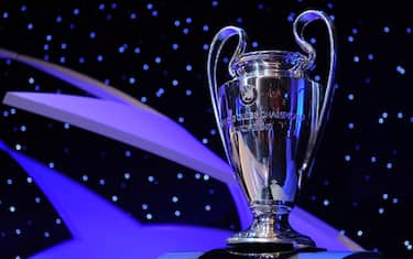 MONTE CARLO, MONACO - AUGUST 28:  A general view of the UEFA Champions League trophy at the UEFA Champions League Draw for the 2008/2009 season at the Grimaldi Center on August 28, 2008 in Monte Carlo, Monaco.  (Photo by Denis Doyle/Getty Images)