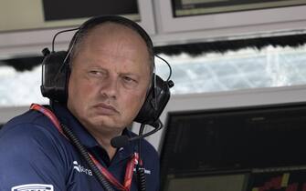 epa06162640 Frederic Vasseur of France, new team principal of the Sauber F1 Team, attends the second practice session at the Spa-Francorchamps race track near Francorchamps, Belgium, 25 August 2017. The 2017 Formula One Grand Prix of Belgium will take place on 27 August.  EPA/VALDRIN XHEMAJ