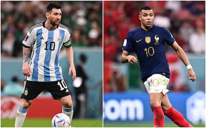 Mondiali Qatar, in finale è scontro tra Messi e Mbappé: il confronto